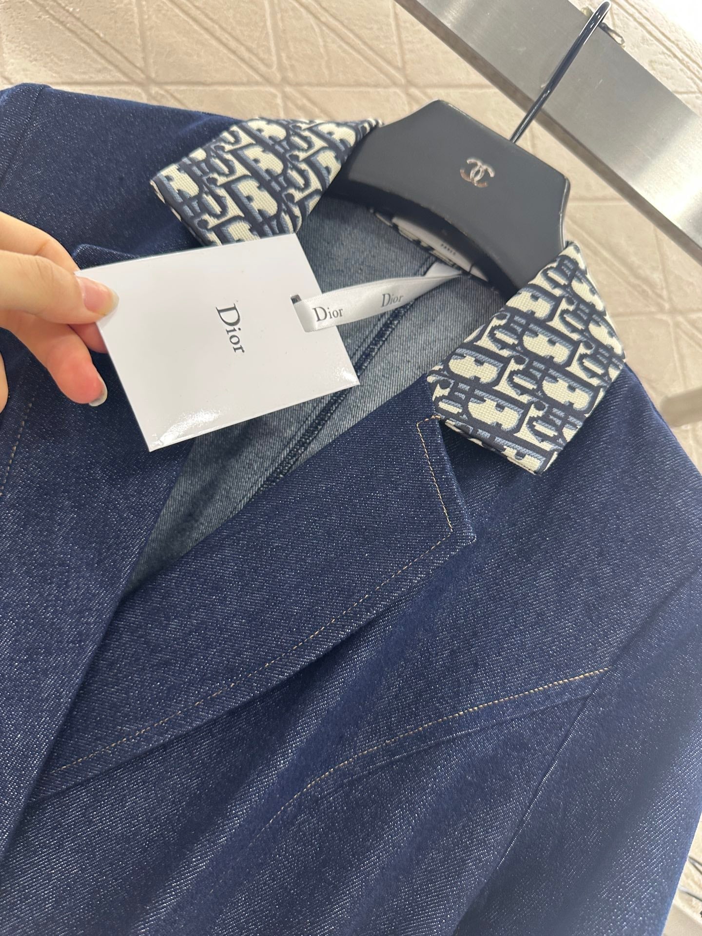 25fw Belt denim trench coat jacket