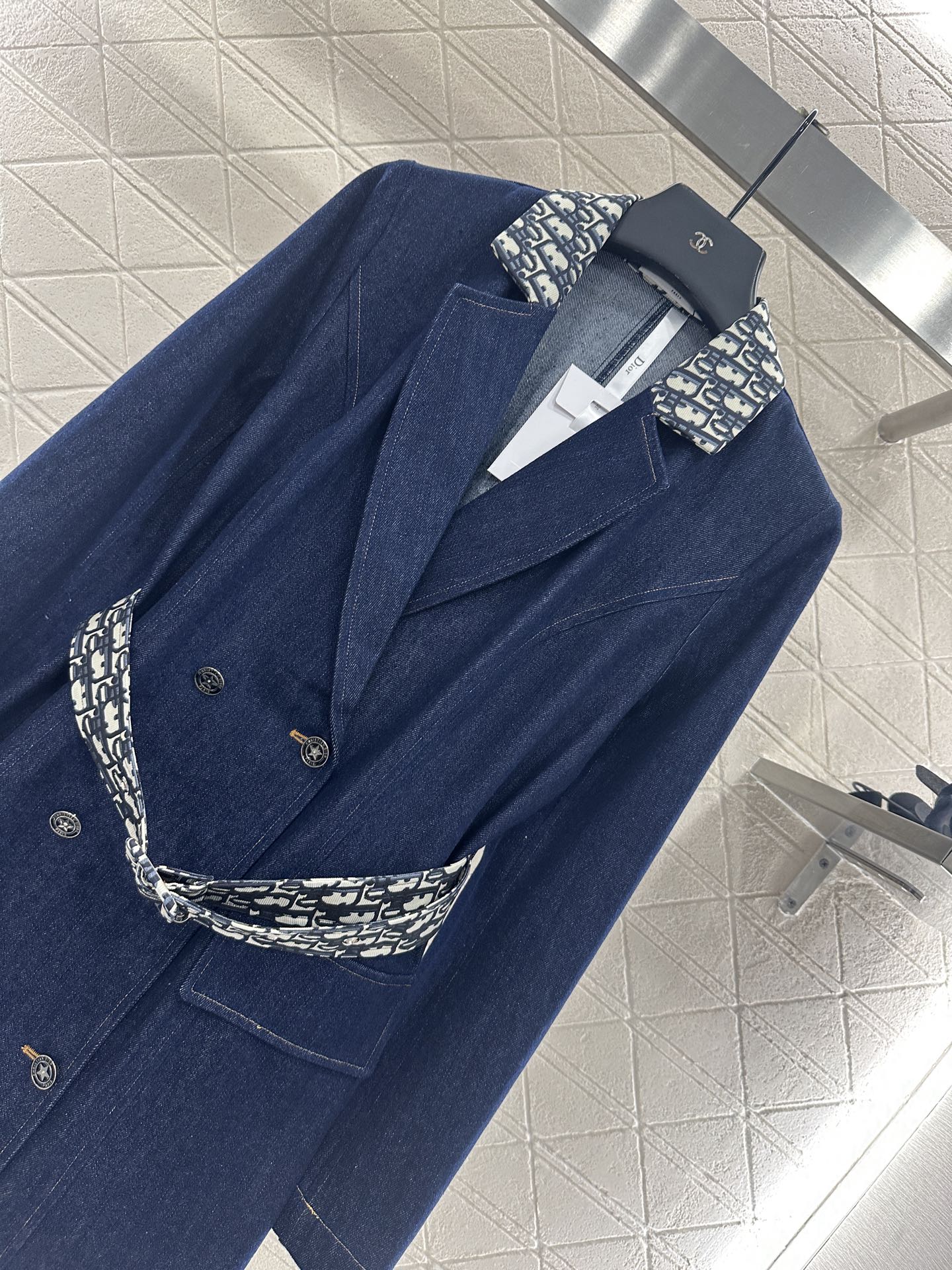 25fw Belt denim trench coat jacket