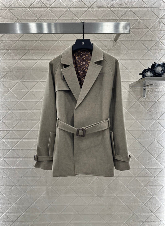 25fw Collar waistband mid length jacket