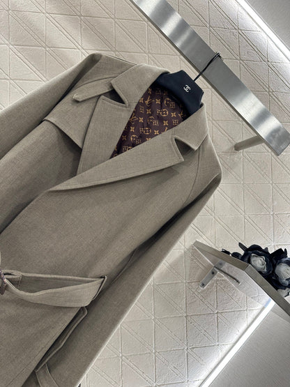 25fw Collar waistband mid length jacket