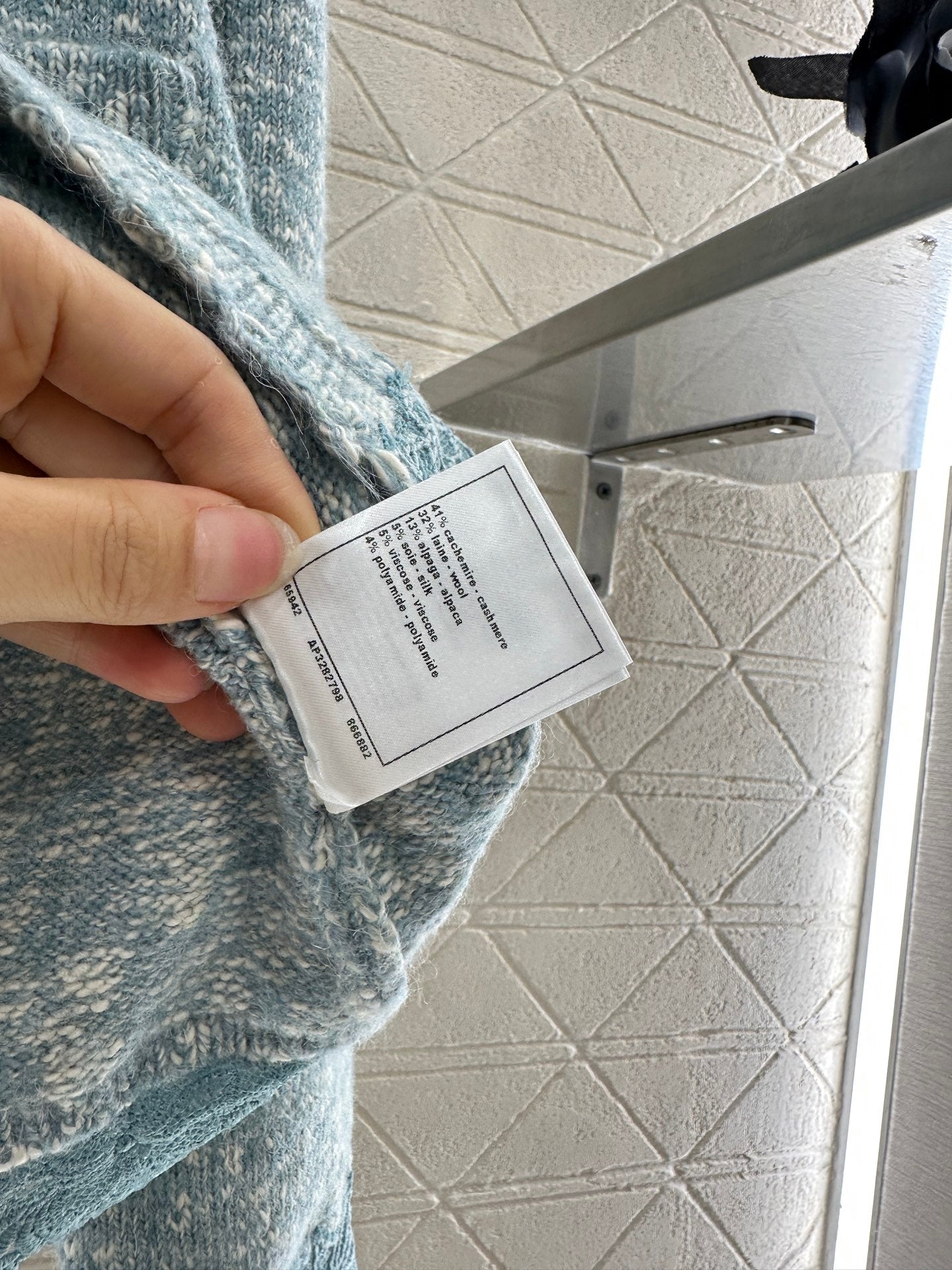 25fw Embroidered lace knitted cardigan