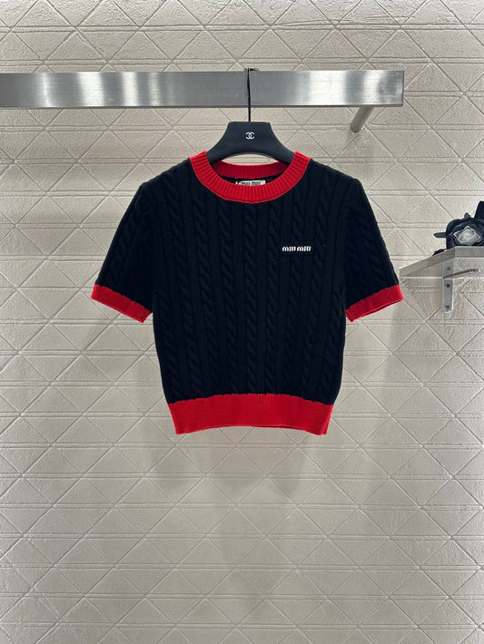 25fw Fried Dough Twists letter short sleeve