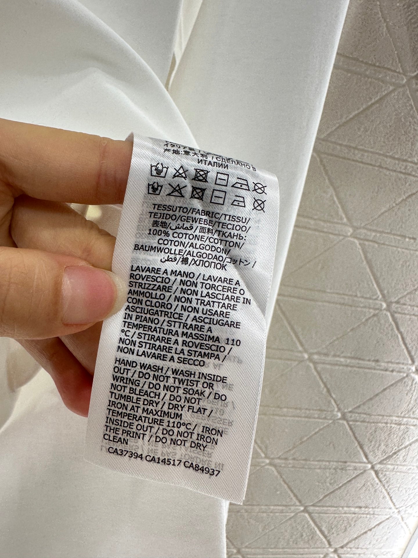 25fw Slim fit beaded logo top