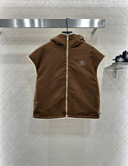 25fw Wearing fur vest on both sides