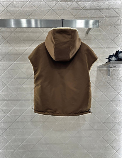 25fw Wearing fur vest on both sides