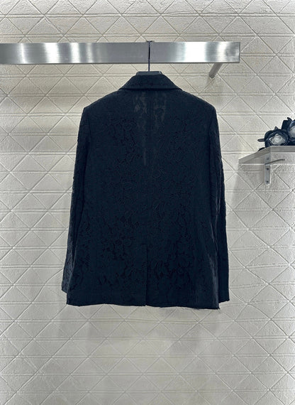 25fw Embroidered collar suit jacket