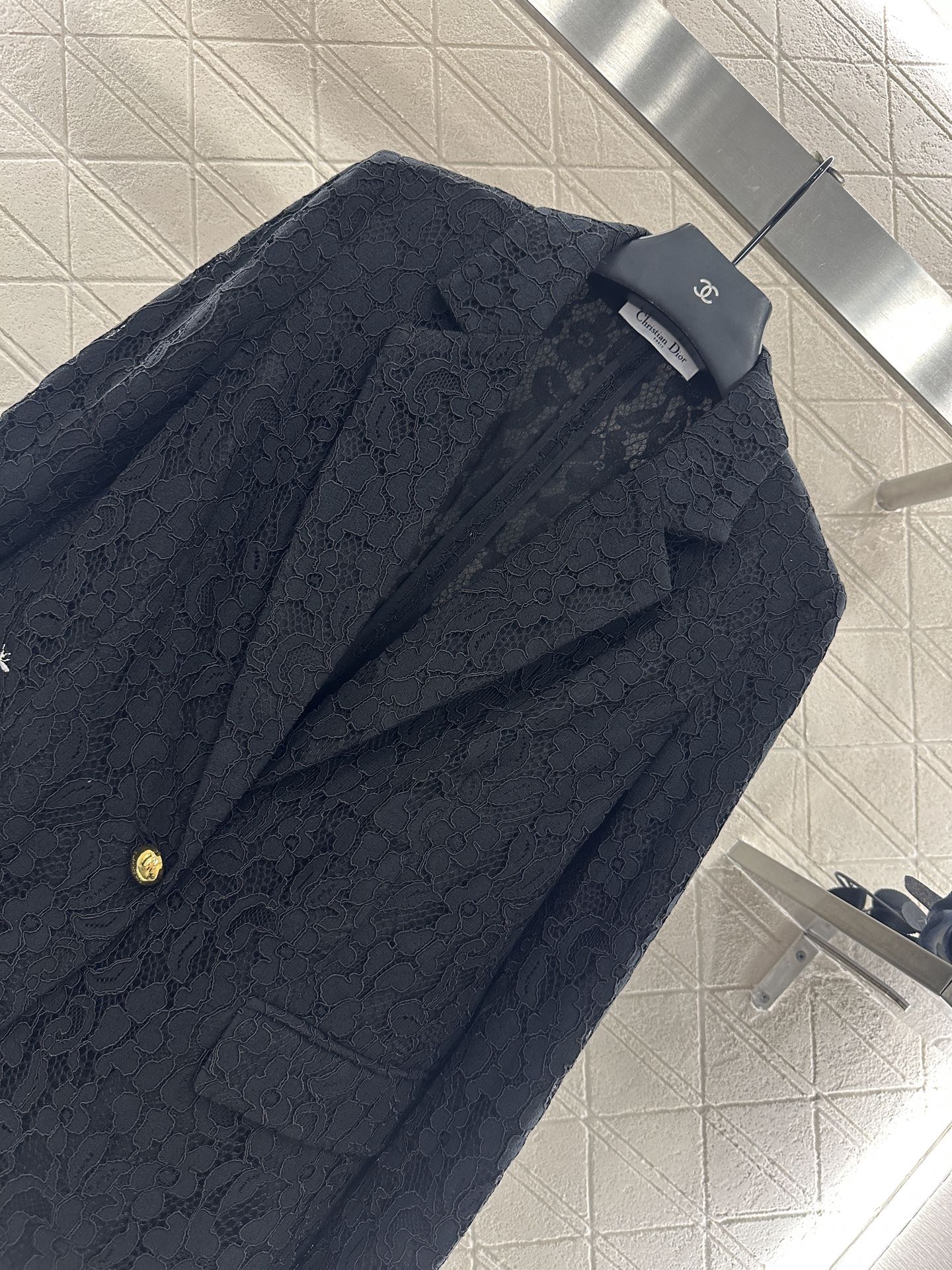 25fw Embroidered collar suit jacket