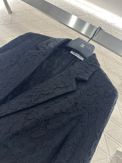 25fw Embroidered collar suit jacket