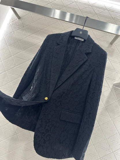 25fw Embroidered collar suit jacket