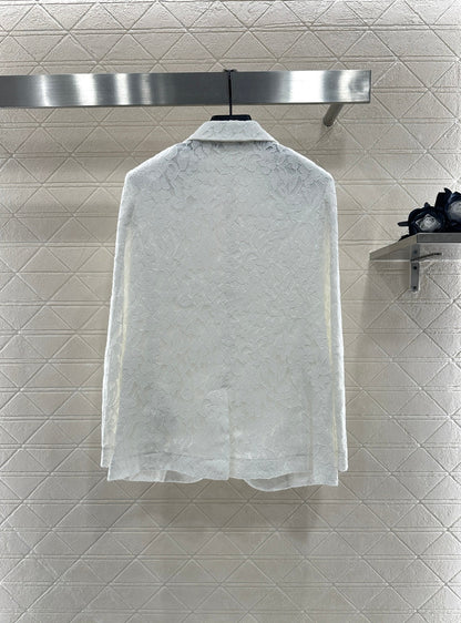 25fw Embroidered collar suit jacket