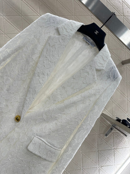 25fw Embroidered collar suit jacket