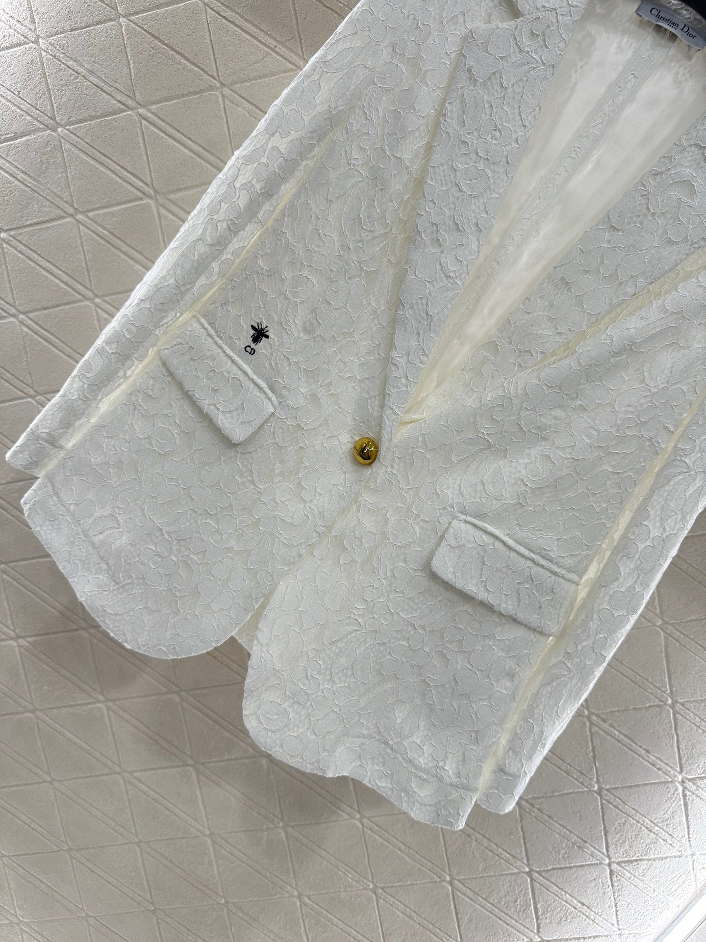 25fw Embroidered collar suit jacket