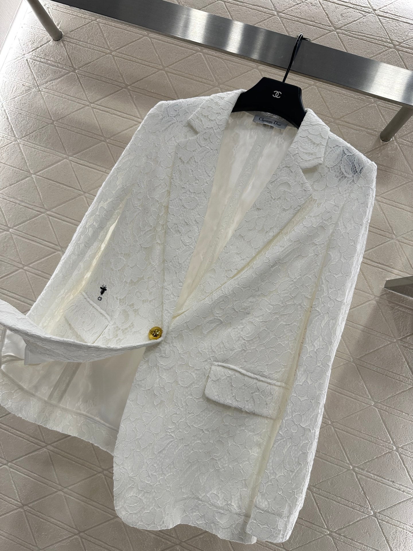 25fw Embroidered collar suit jacket