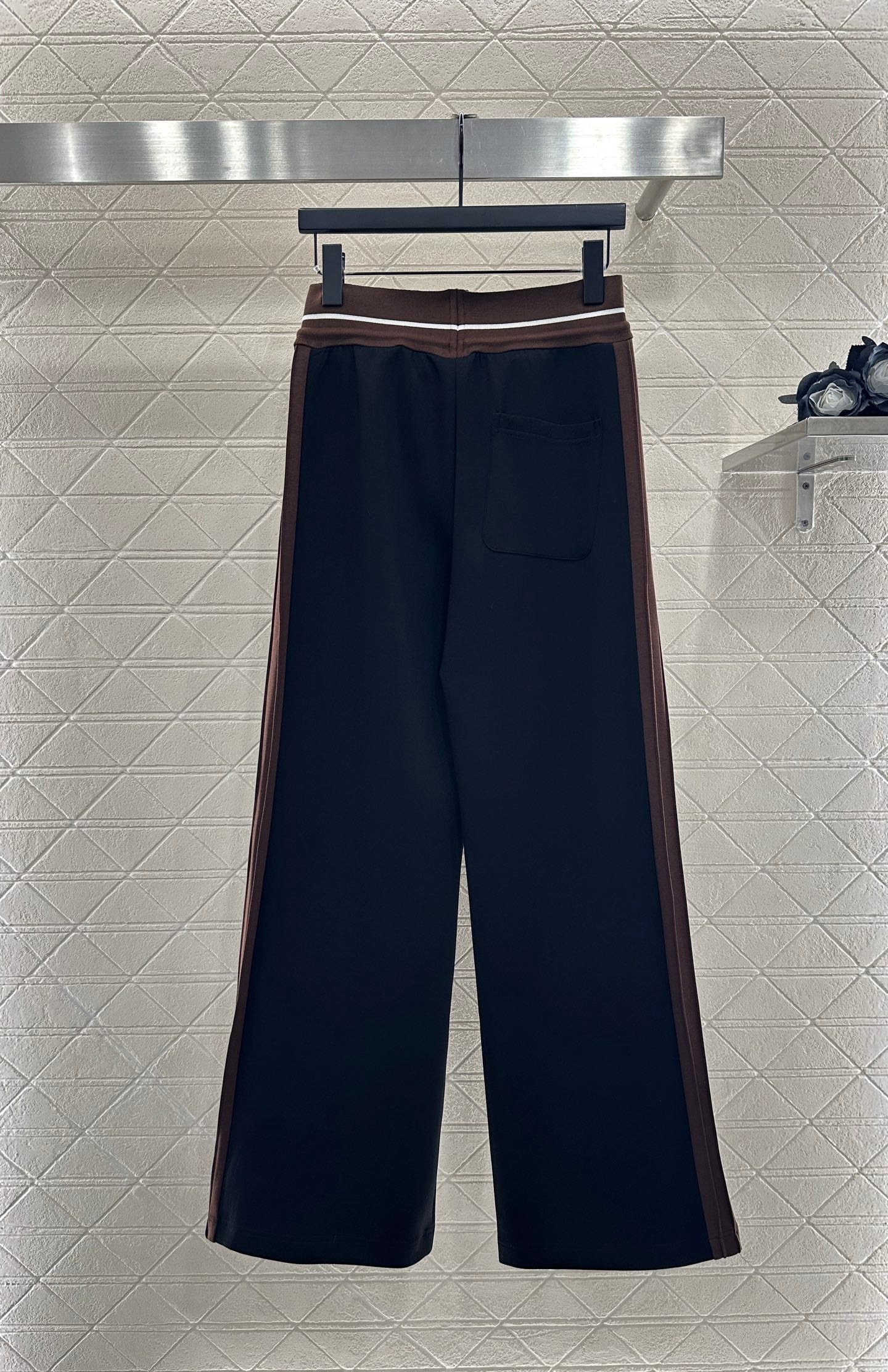 25fw Drawstring webbing wide leg pants