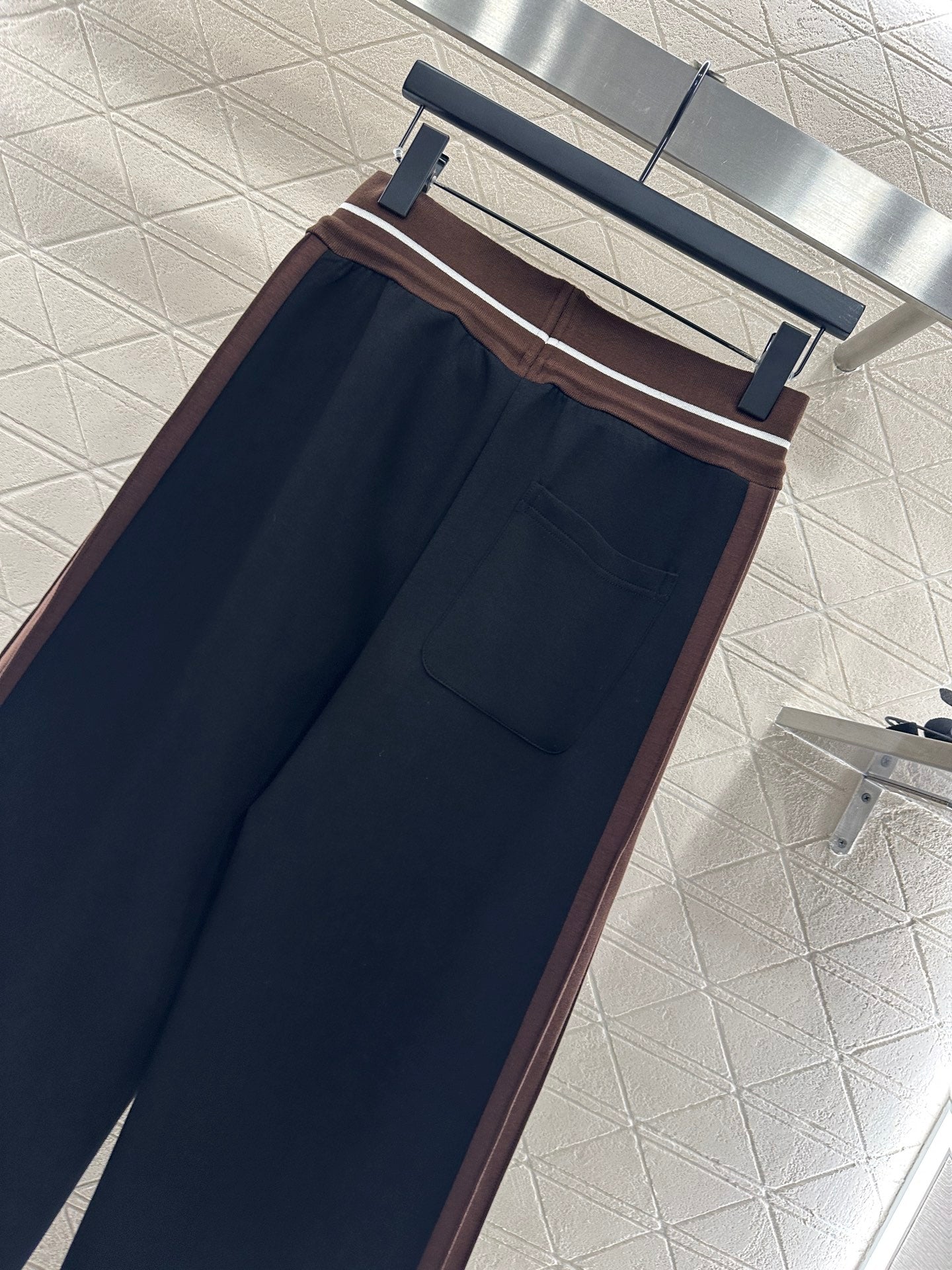 25fw Drawstring webbing wide leg pants