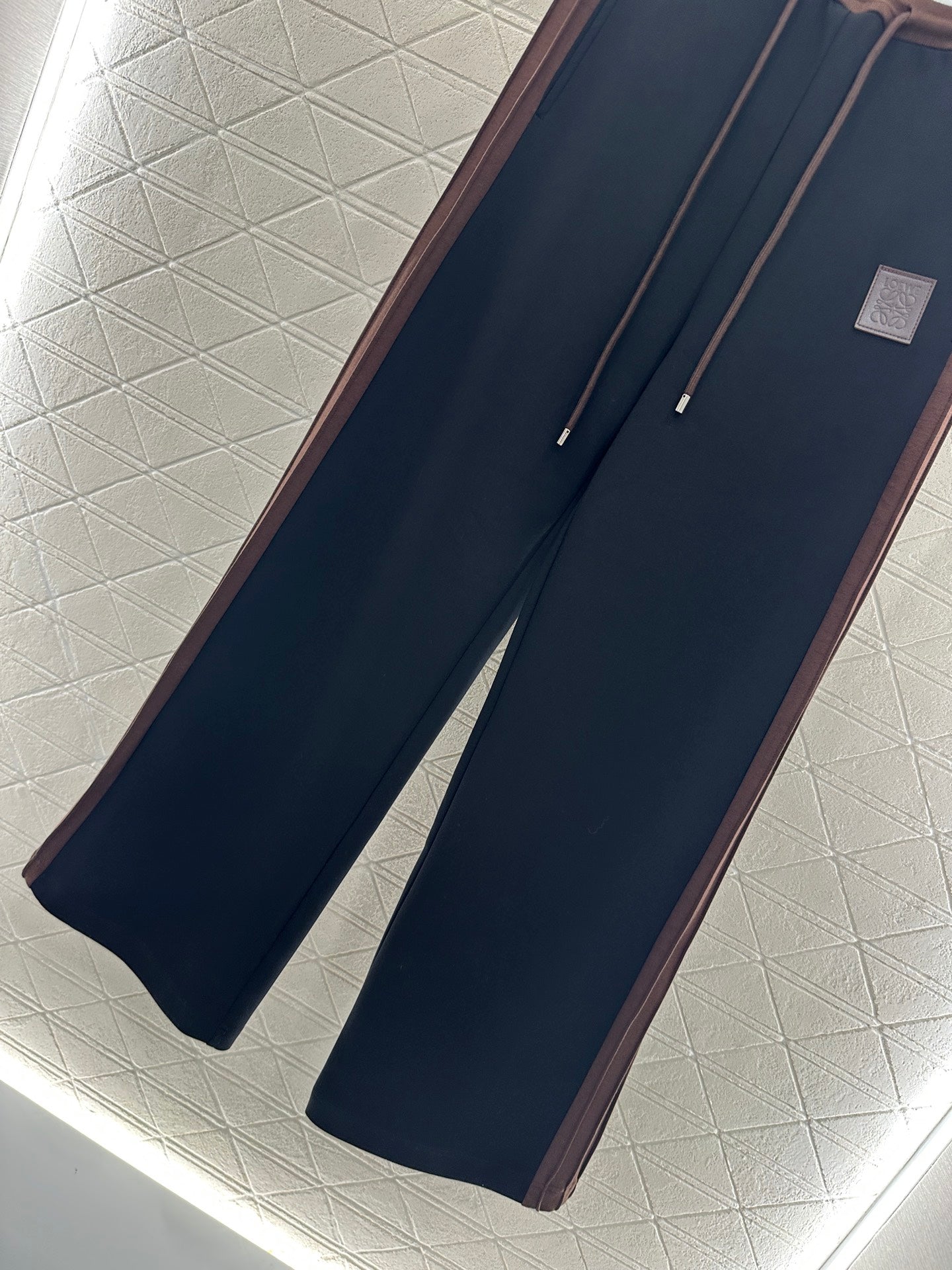 25fw Drawstring webbing wide leg pants