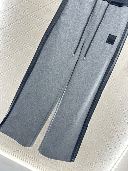 25fw Drawstring webbing wide leg pants