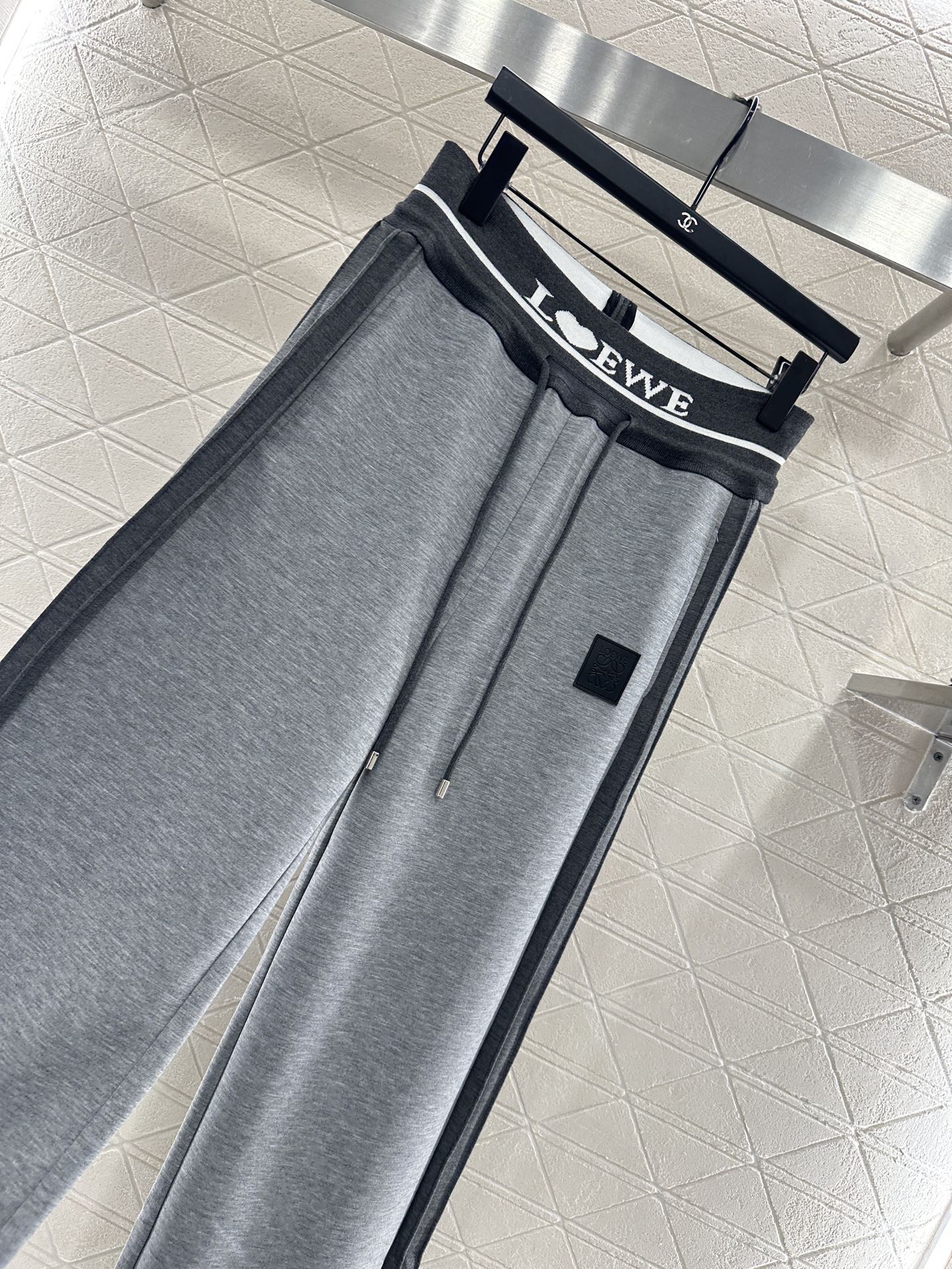 25fw Drawstring webbing wide leg pants