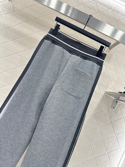 25fw Drawstring webbing wide leg pants