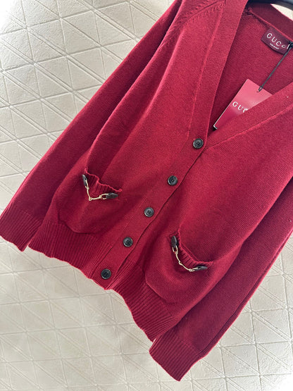 25fw Horseneck buckle pocket cardigan