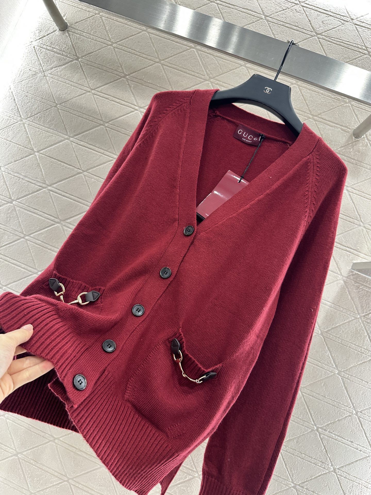 25fw Horseneck buckle pocket cardigan