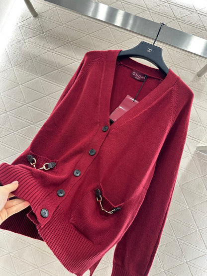 25fw Horseneck buckle pocket cardigan