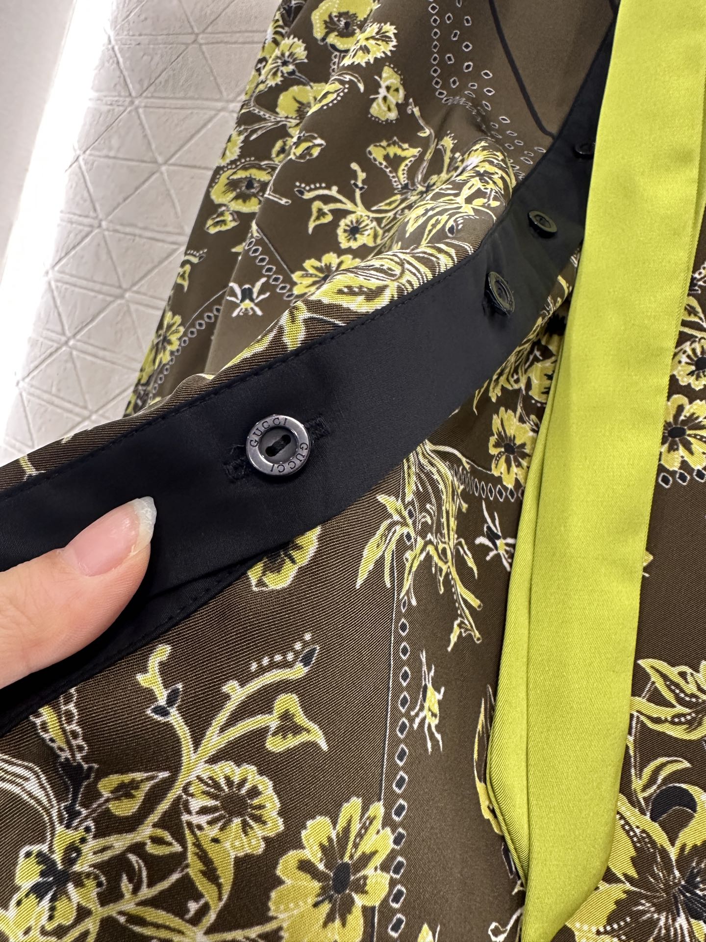 25fw Printed ribbon shirt half skirt set