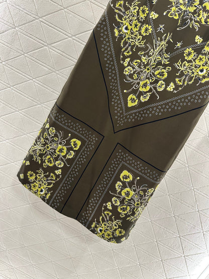 25fw Printed ribbon shirt half skirt set