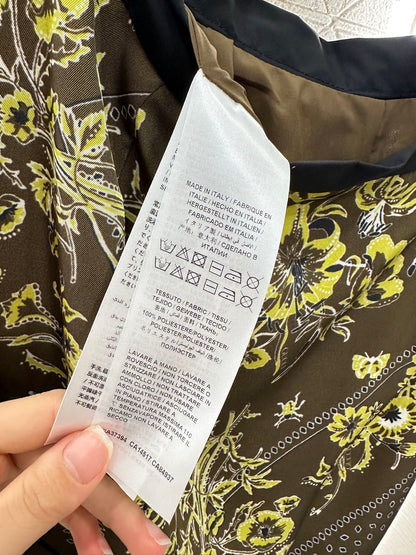 25fw Printed ribbon shirt half skirt set