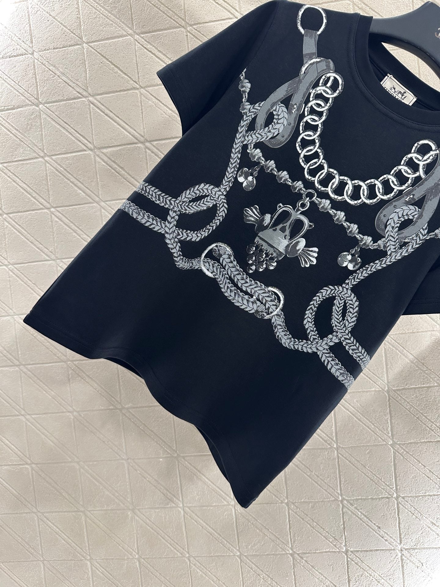 25fw Chain buckle printed T-shirt