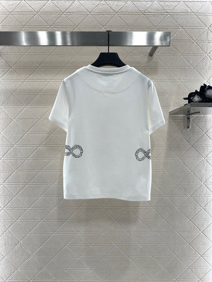 25fw Chain buckle printed T-shirt