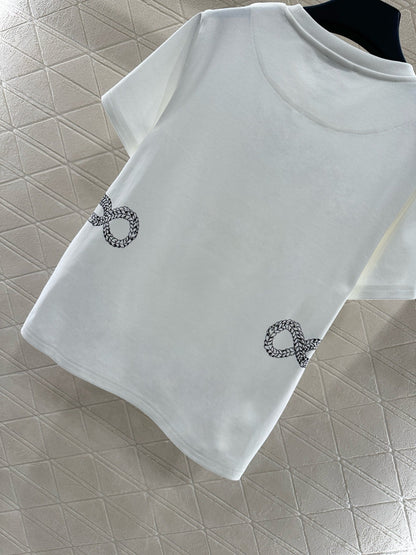 25fw Chain buckle printed T-shirt
