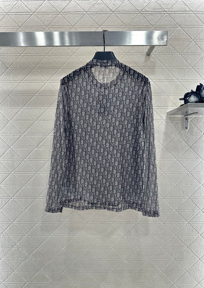 25fw Mesh round neck base shirt