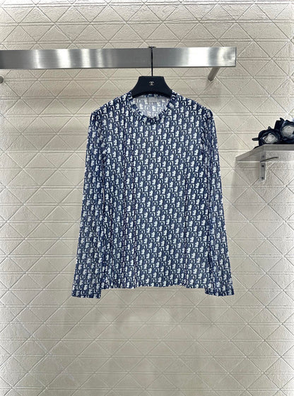 25fw Mesh round neck base shirt