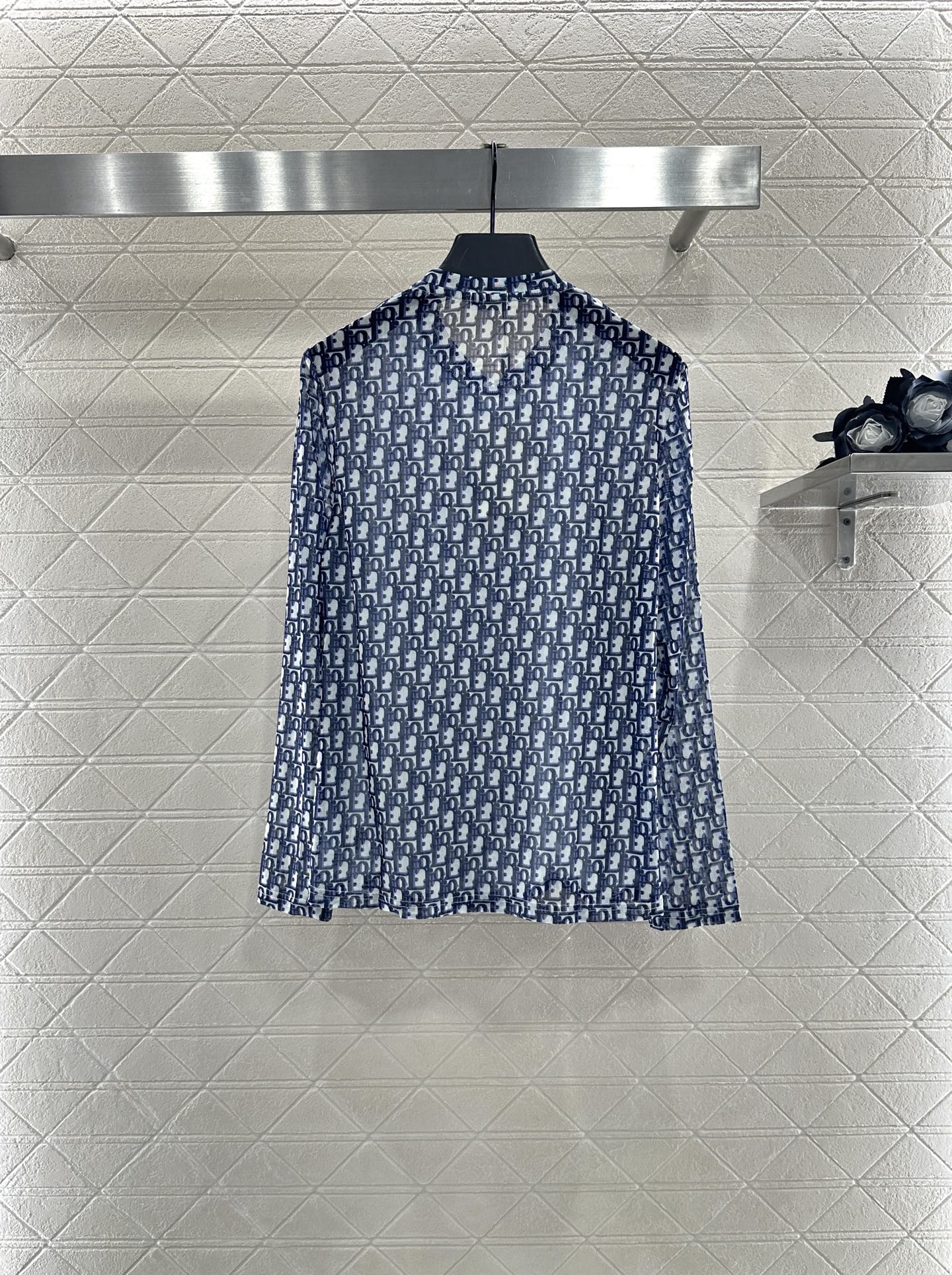 25fw Mesh round neck base shirt