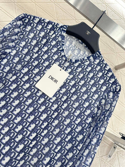 25fw Mesh round neck base shirt