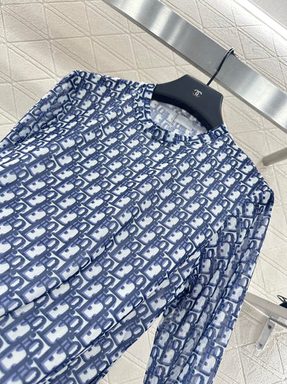 25fw Mesh round neck base shirt