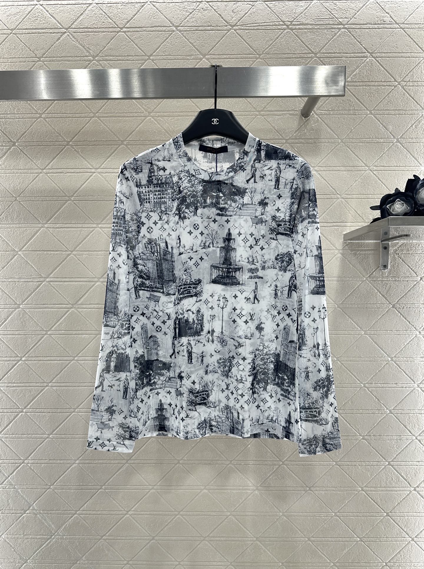 25fw Slim fit printed base shirt
