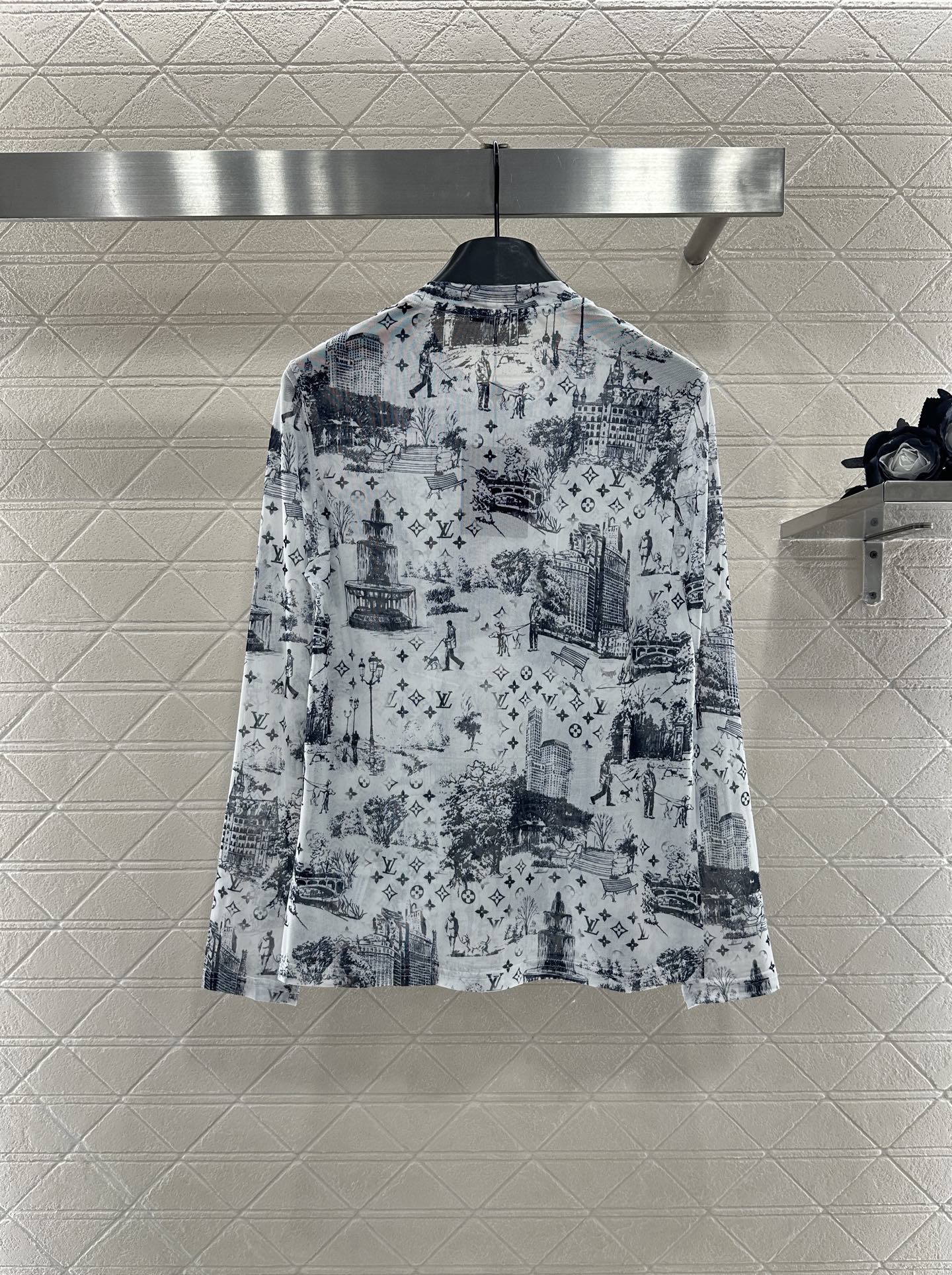 25fw Slim fit printed base shirt