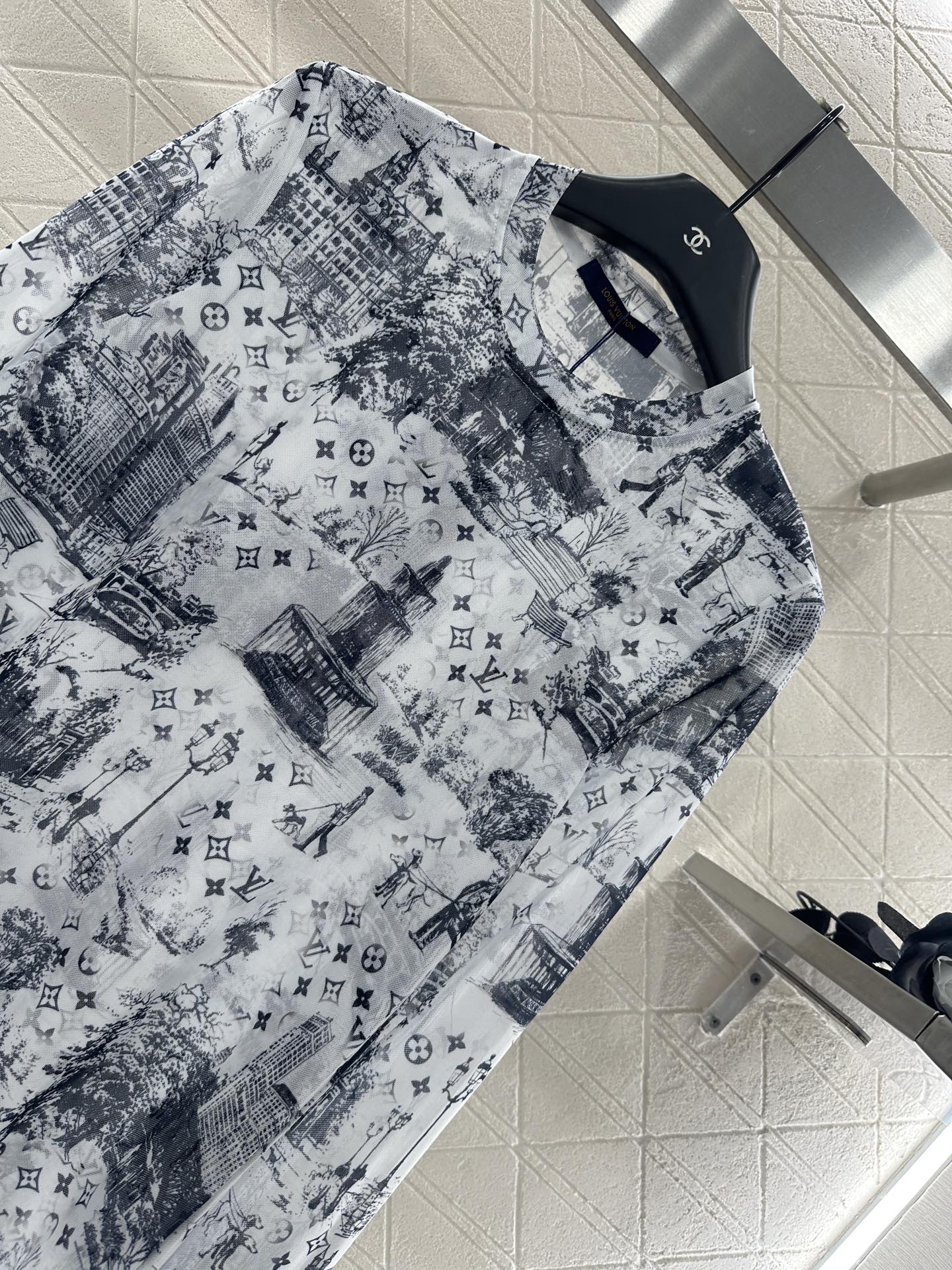 25fw Slim fit printed base shirt