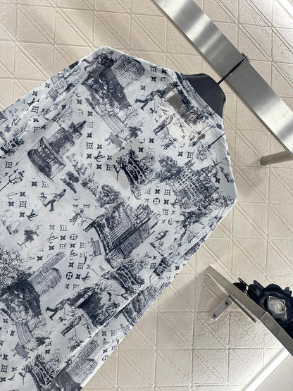 25fw Slim fit printed base shirt