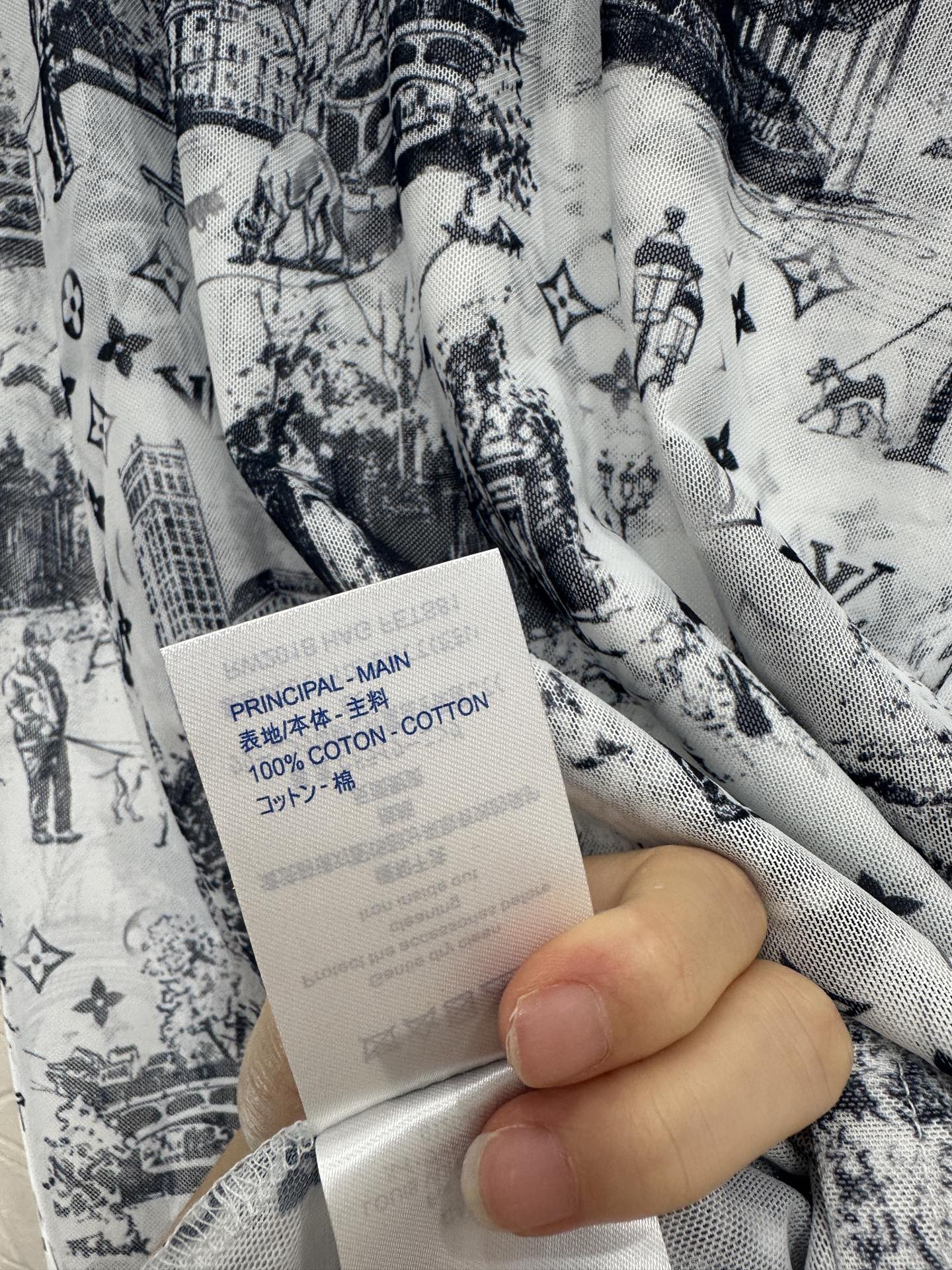 25fw Slim fit printed base shirt