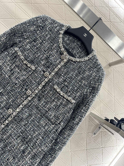 25fw Western style nail bead tied edge jacket