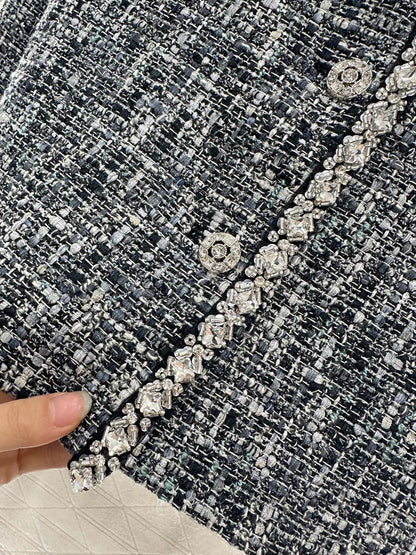 25fw Western style nail bead tied edge jacket