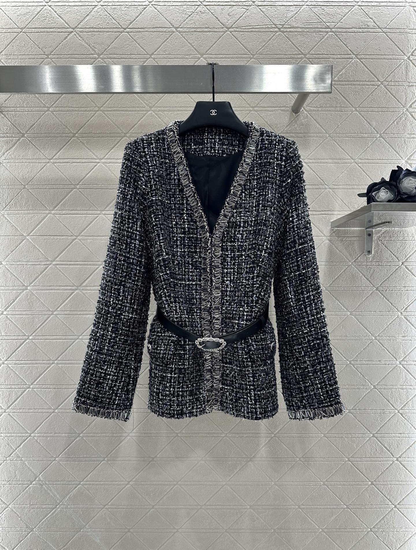 25fw Belt tied edge woven jacket