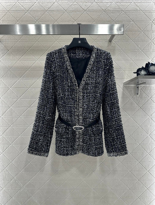 25fw Belt tied edge woven jacket