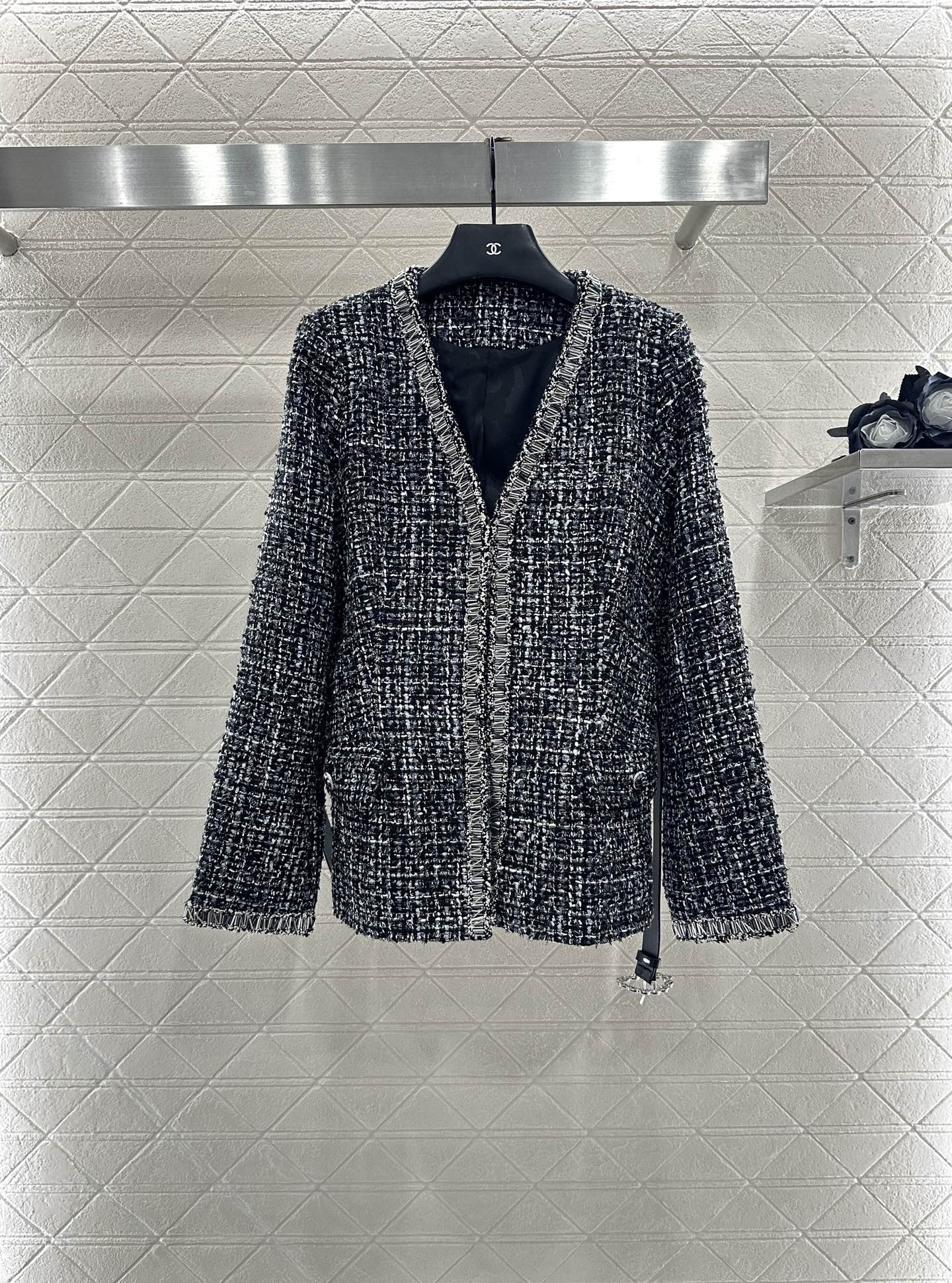 25fw Belt tied edge woven jacket