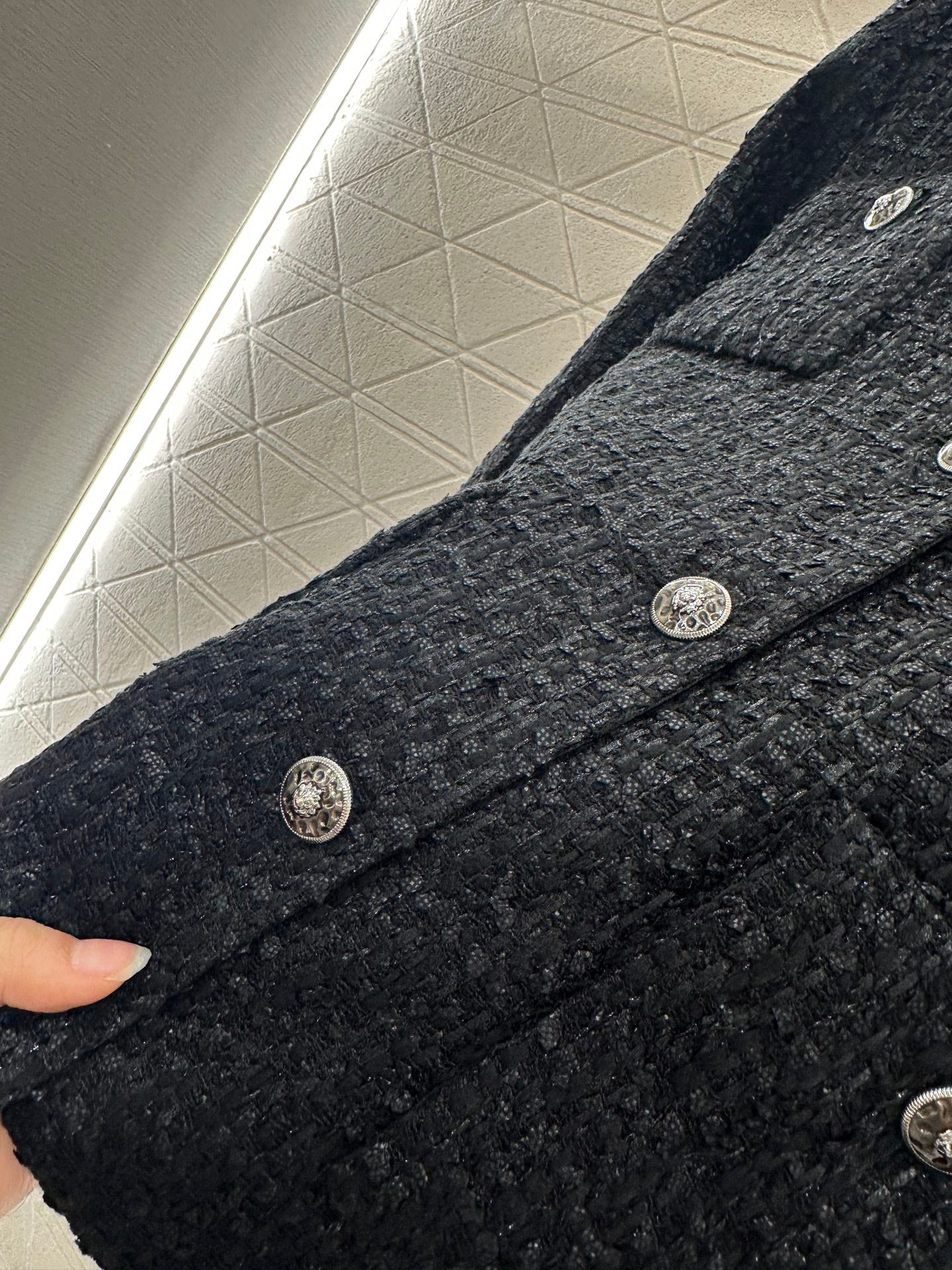 25fw Round neck belt woven jacket