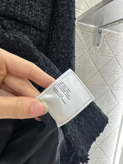 25fw Round neck belt woven jacket