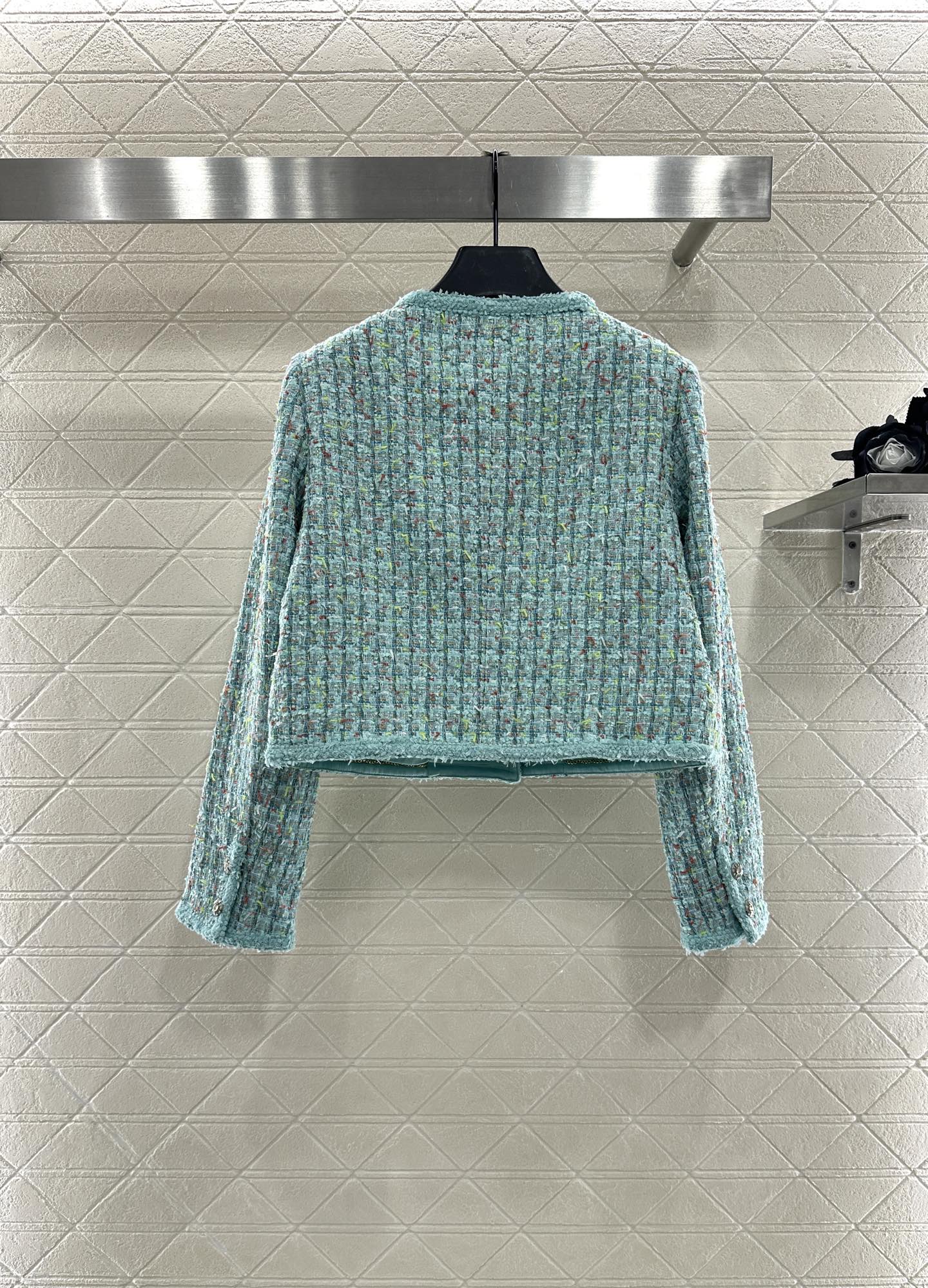 25fw Colorful edge tied woven jacket